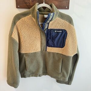 Columbia‎ Women’s Lodge Pullover Sherpa Fleece 1/2 Snap Size Small